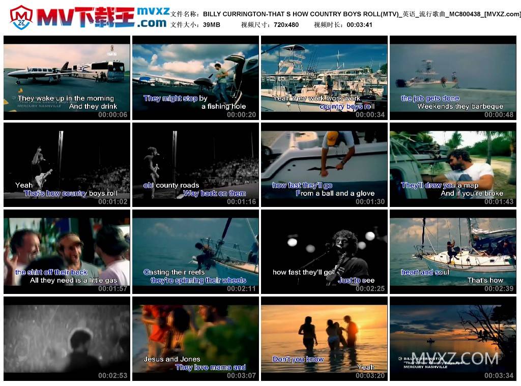 BILLY CURRINGTON-THAT S HOW COUNTRY BOYS ROLL(MTV)_英语_流行歌曲_MC800438